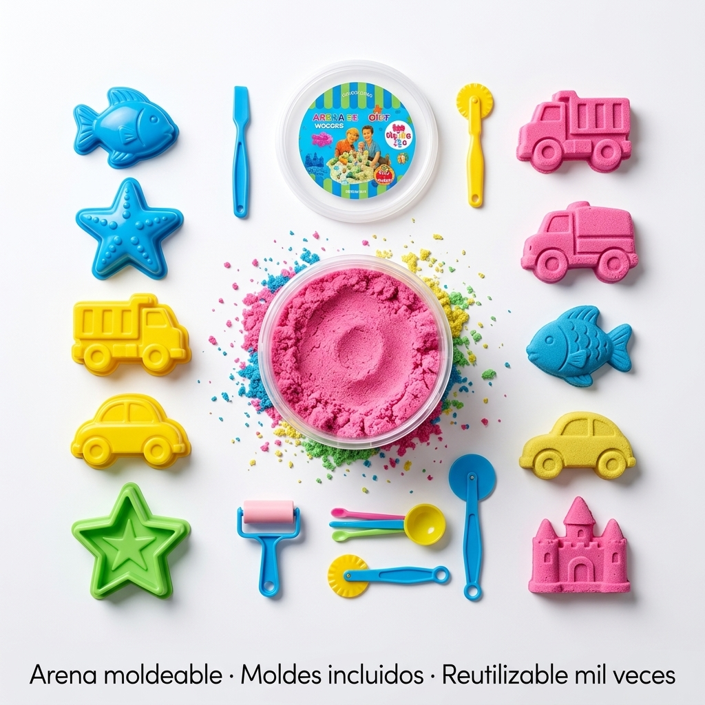 pack 3 potes Arena de colores tarro 12x9