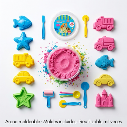 pack 3 potes Arena de colores tarro 12x9