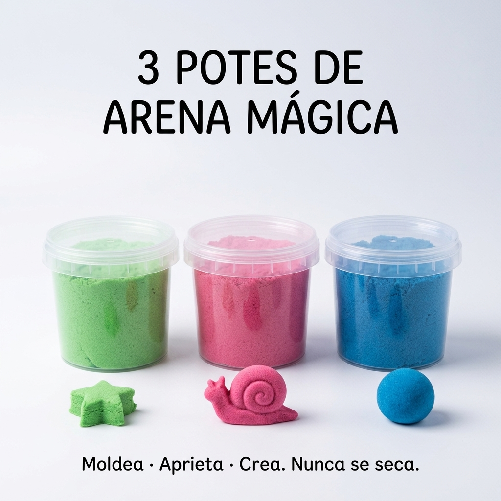 pack 3 potes Arena de colores tarro 12x9